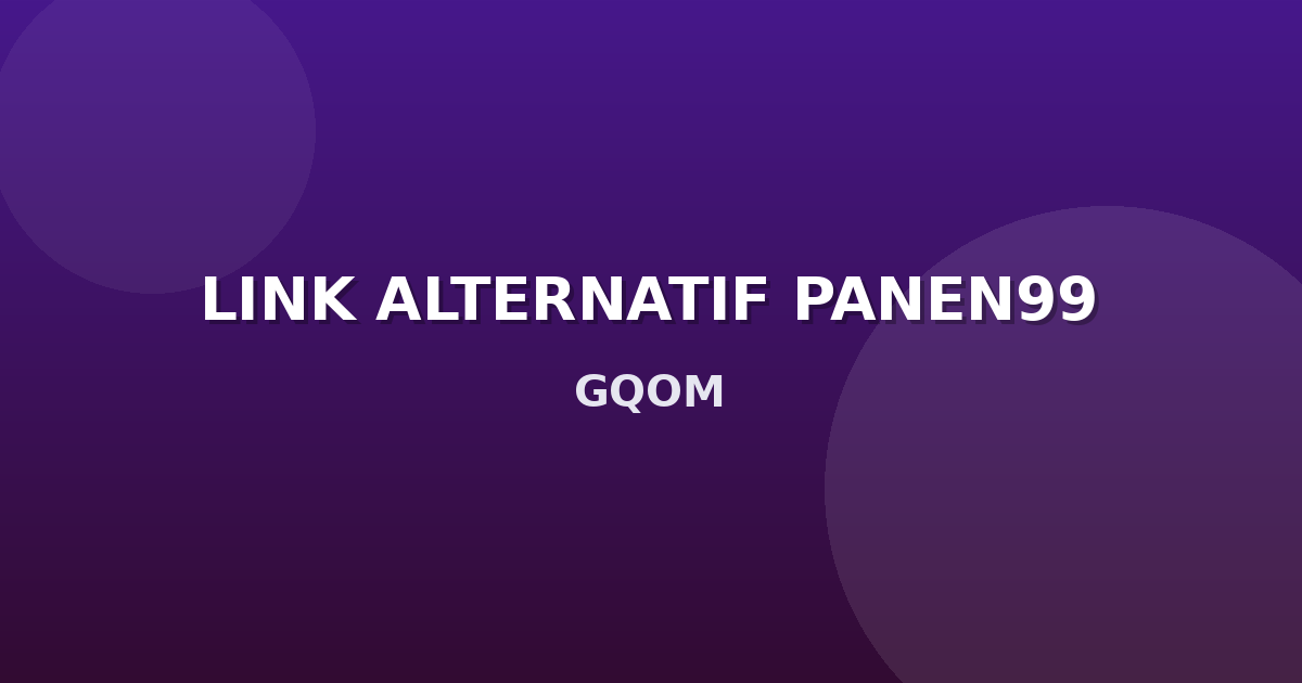 Banner LINK ALTERNATIF PANEN99