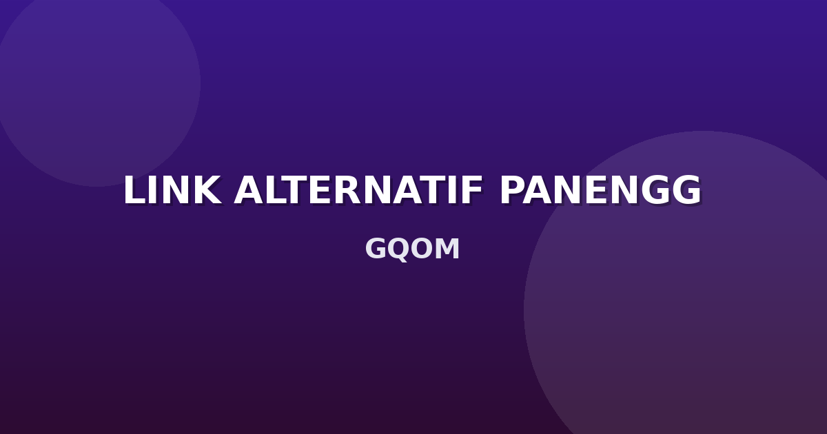Banner LINK ALTERNATIF PANENGG