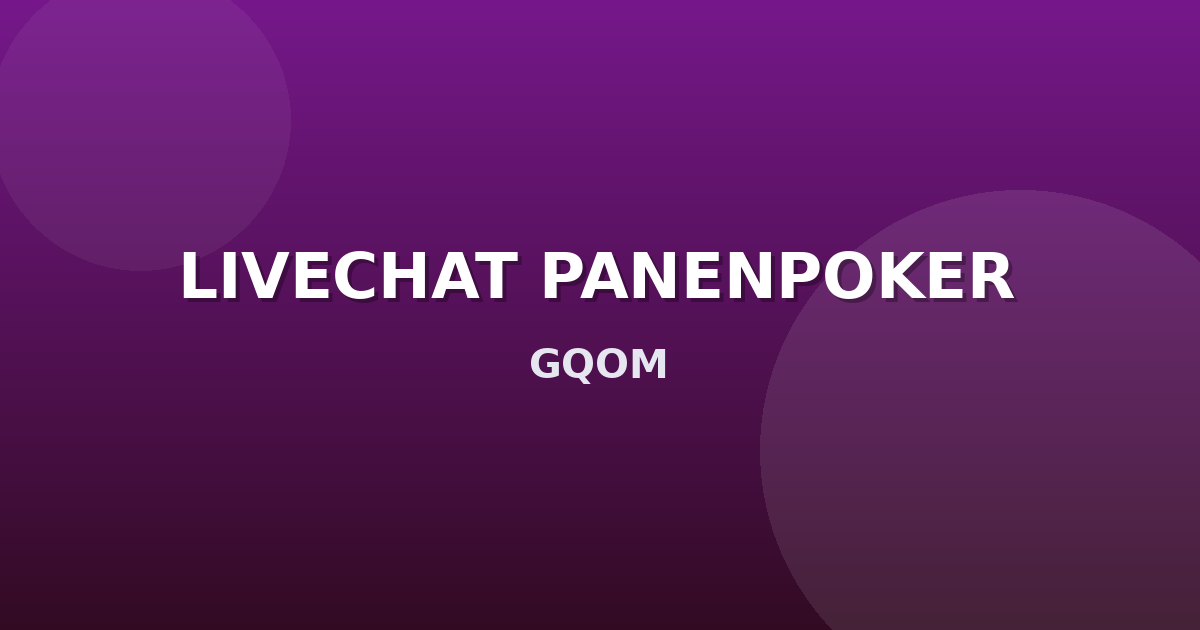 Banner LIVECHAT PANENPOKER