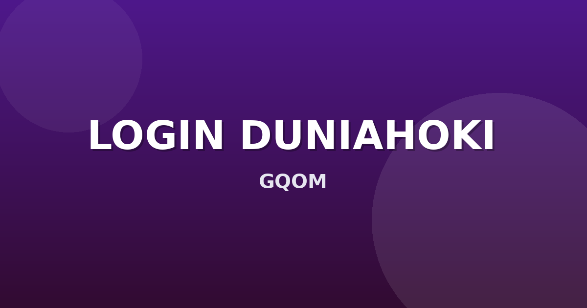 Banner LOGIN DUNIAHOKI