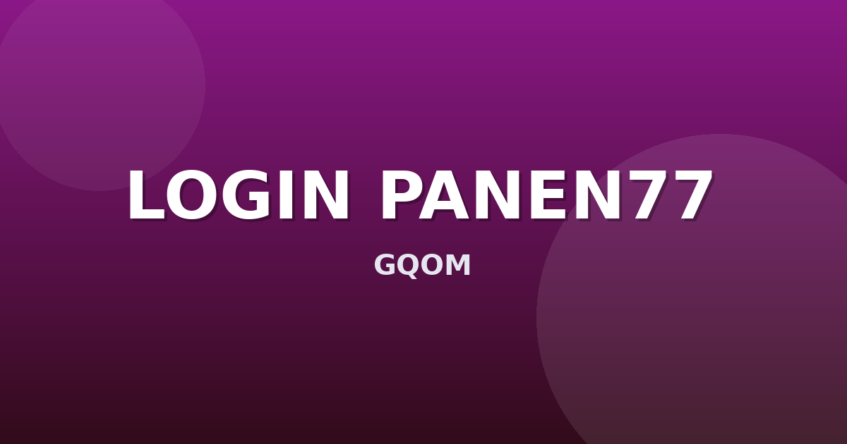 Banner LOGIN PANEN77