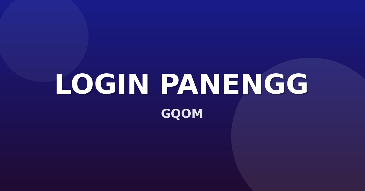 Banner LOGIN PANENGG