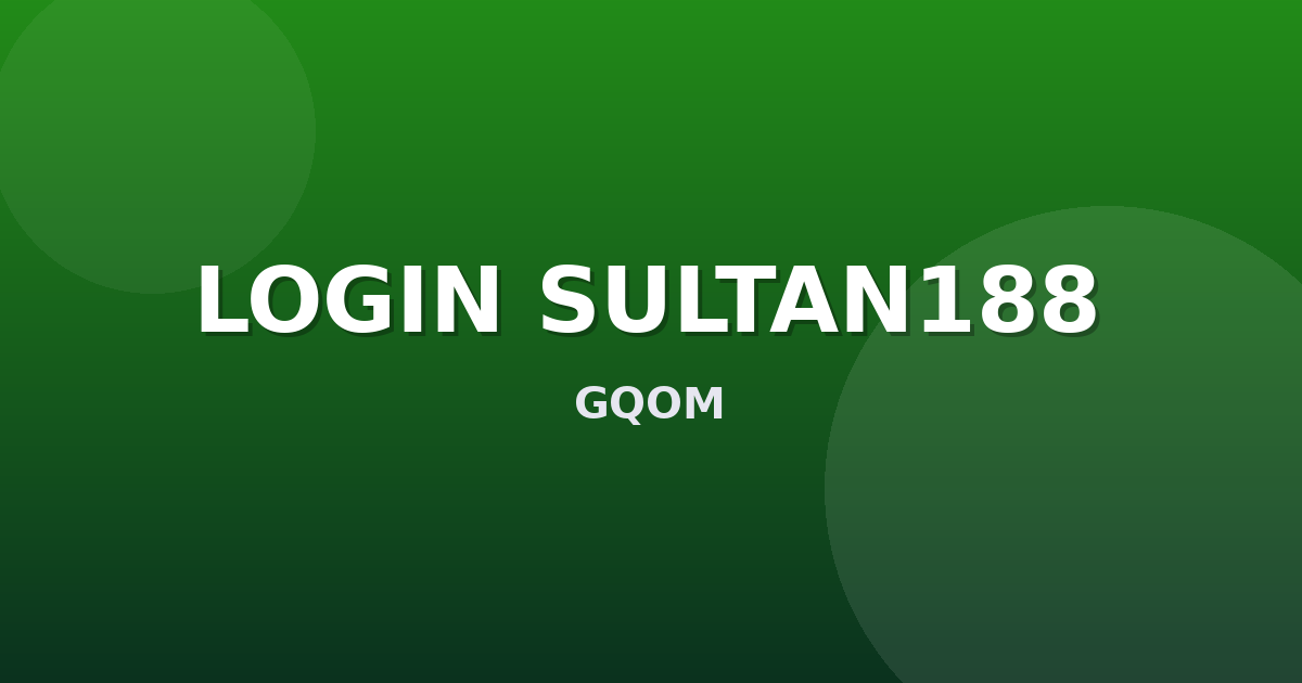 Banner LOGIN SULTAN188