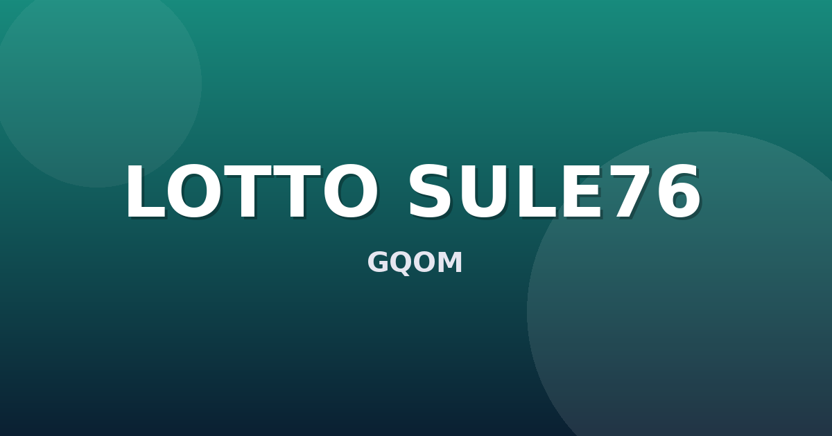 Banner LOTTO SULE76